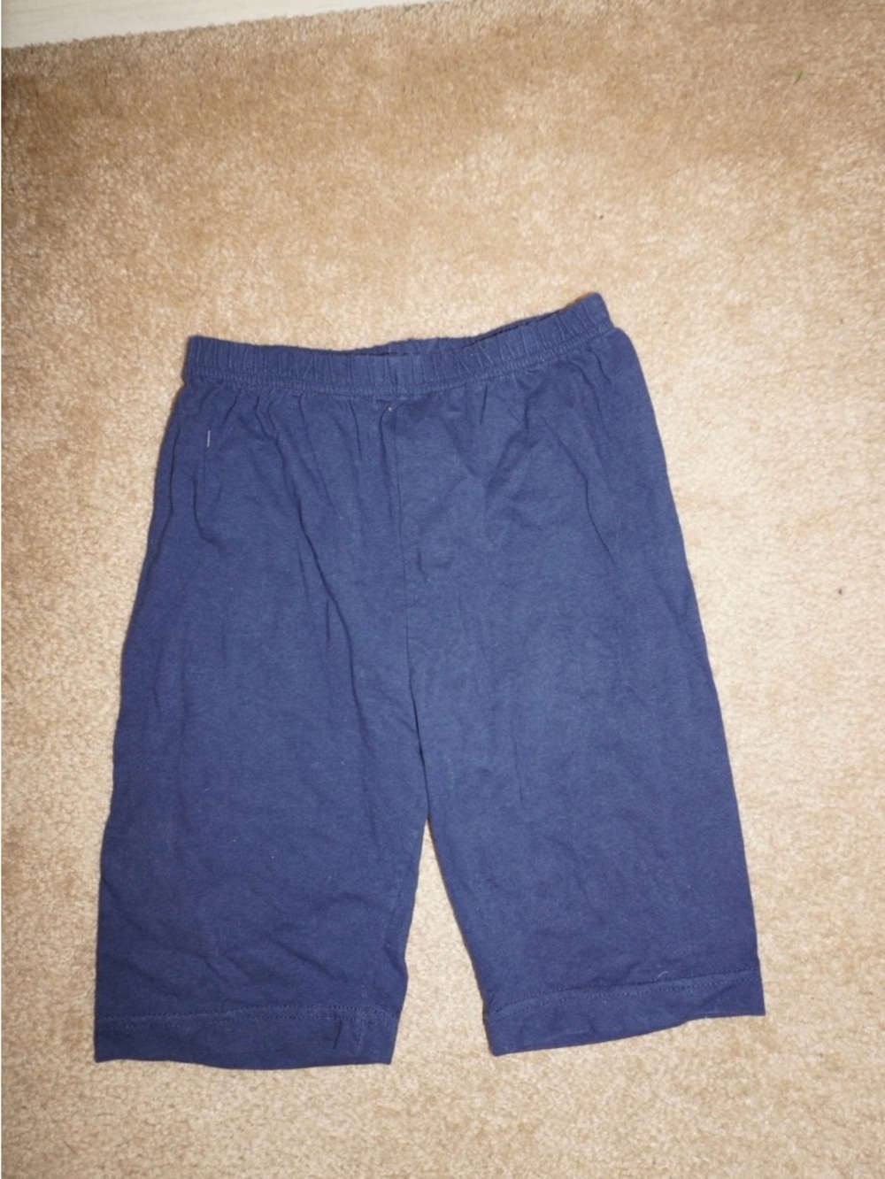 Navy Casual Elastic-Waist Shorts
